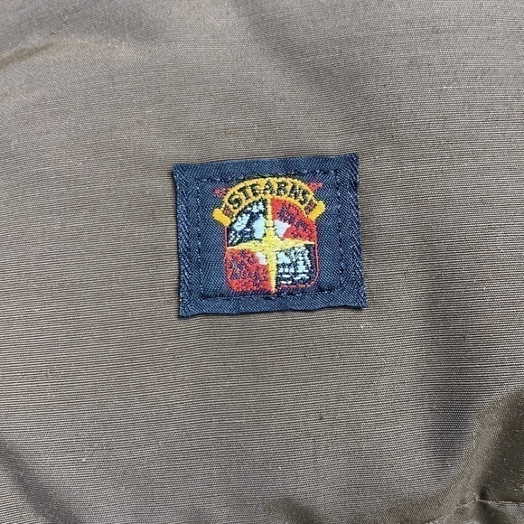 Vintage Stearns Reversible Tan Brown Goose Down Puffer Vest Size Medium 80s - Picture 5 of 11